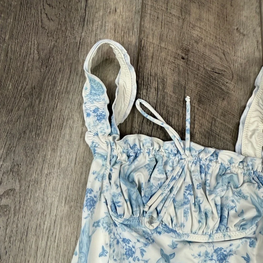 Frankies Bikinis x Gigi Blue One Piece Swimsuit